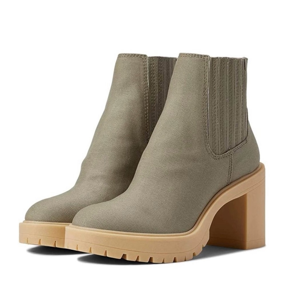 Dolce Vita Caster Heeled Sage Green Boots